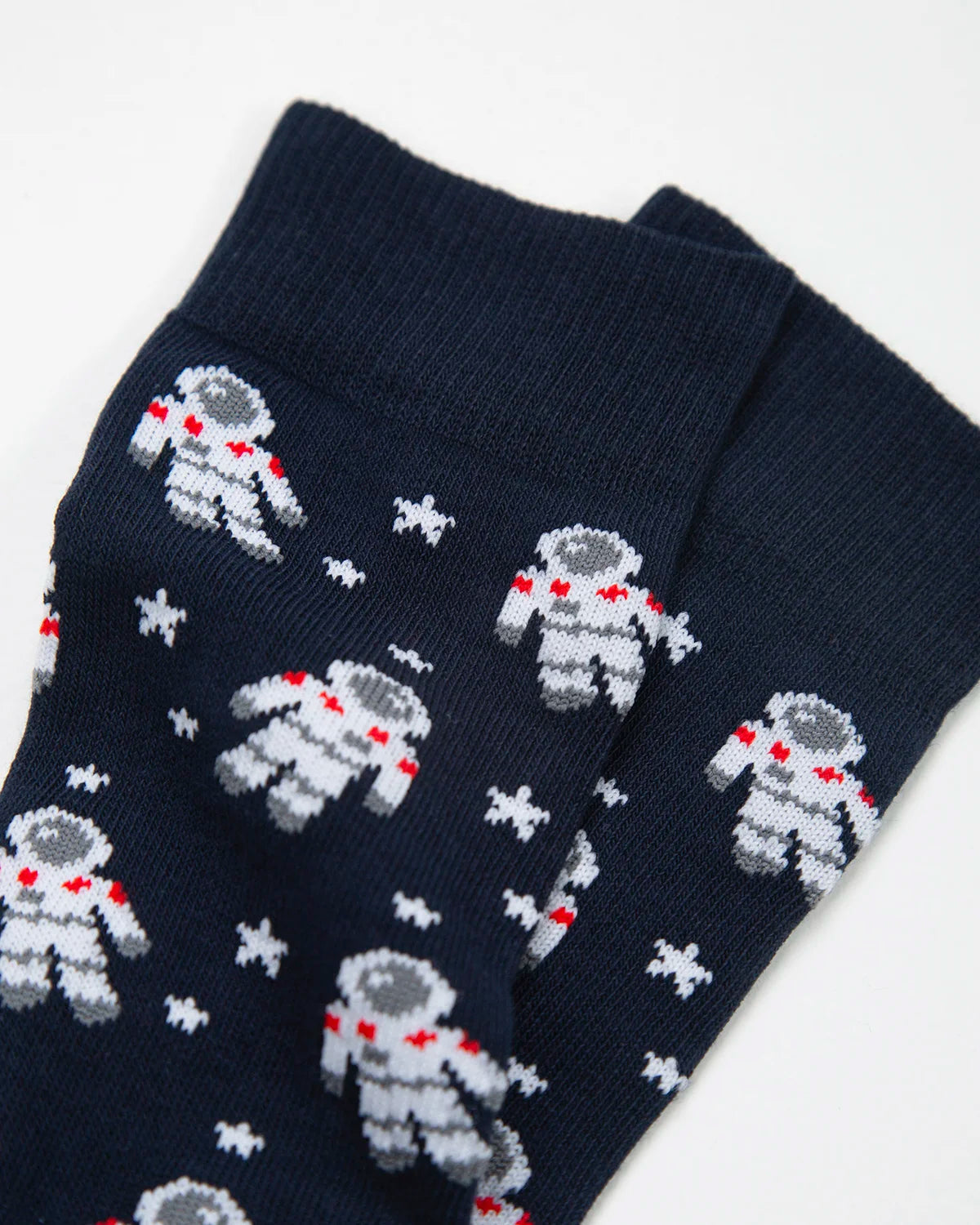 Medias Algodón Estampado Astronautas - Fondo Azul